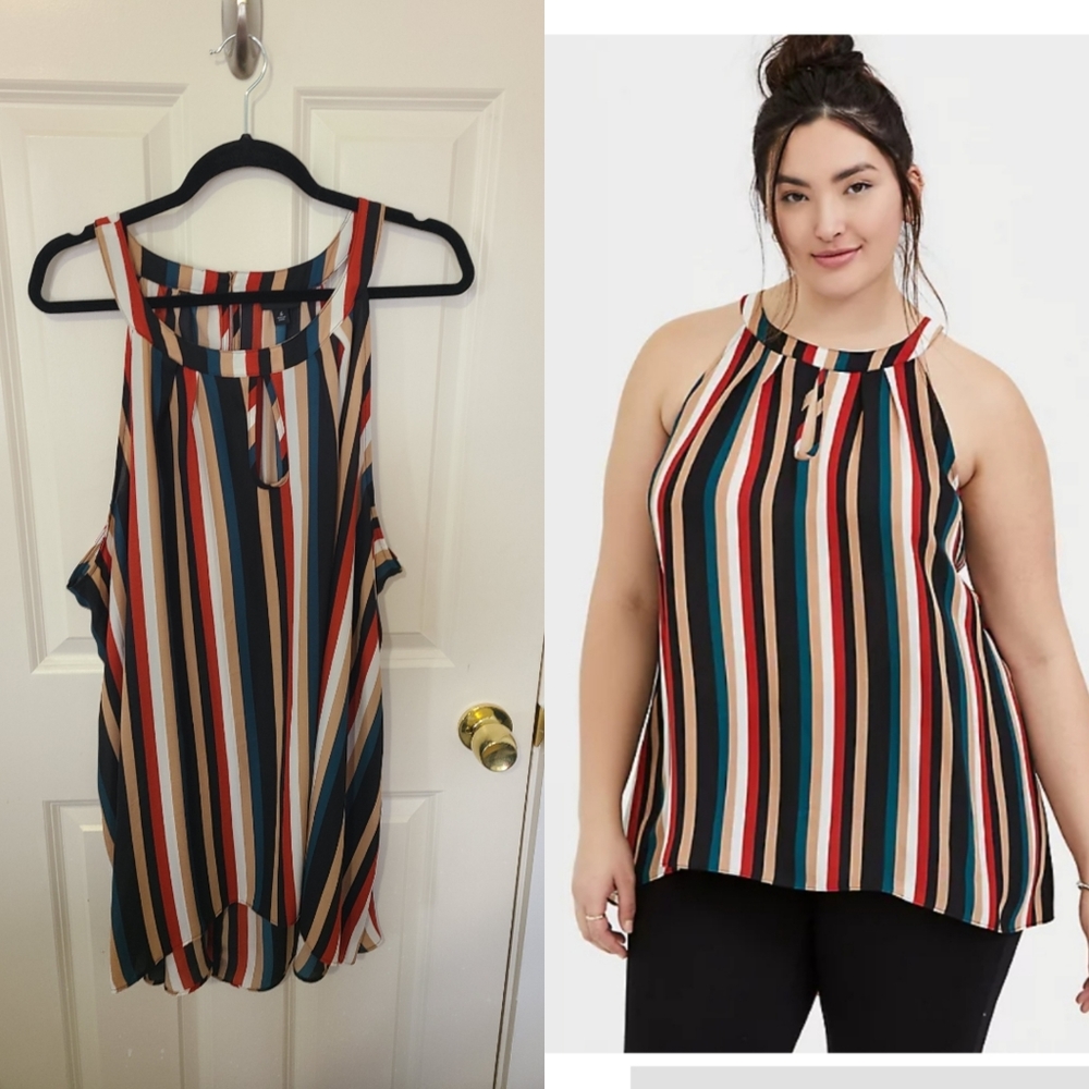 Multi colored stripe tank